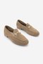 Women's Genuine Leather Chain Loafer Casual Shoes Tanle Earth Suede - 5