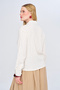 Women's Chinese Buttoned Natur Striped Pocketed Shirt - 5