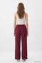 Wide Leg Trousers 8612A Claret Red - 3