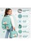 Children's School Bag Set of 2 with Cute Figures and Teddy Bear, with Lunch Box, Insulated Foil Inner Lining, Water Resistant Kindergarten Primary School Backpack, Pink - 3