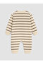 Ecru Crew Neck Tokyo Embroidered Baby Boy Jumpsuit - 4