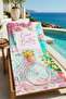 Vintage Ciao Bella Bicycle Patterned 70X150 Beach Towel - Digital Printed Fade-Resistant Bath Towel - 2