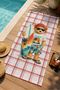 Pop Art Girl Written Pink Bow Teddy Bear Patterned 70X150 Beach Towel - Cotton Bath Towel - 4