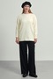 Women's Wool Blend Soft Textured Premium Quality Crew Neck Knitwear Sweater - 4