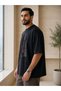 Unisex Oversize T-Shirt with Minimal Pattern Print, Cotton Crew Neck, Loose Fit T-Shirt - 3
