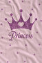 Princess Written Black Crowned Pink Star Patterned 70X150 Beach Towel - Cotton Bath Towel - 3