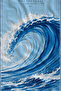 Dramatic Blue Giant Ocean Wave Sparkling Patterned 70X150 Beach Towel - Cotton Bath Towel - 3