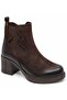 Malakas Genuine Leather Non-Slip Sole Orthopedic Women's Boots Brown - 2