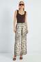 Leopard Patterned Satin Trousers