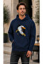 Men's 3D Ripped Effect Eagle Graphic Printed Casual Stylish Sweatshirt