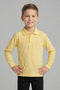 Children's Light Yellow 2-Piece Polo Collar Short Sleeve and Long Sleeve School T-Shirt - 3