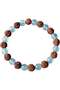 Rudraksha & Aquamarine Beaded Bracelet 8mm – Natural Blue Gemstone Stretch Bracelet for Men & Women – Spiritual Healing Yoga Jewelry Gift