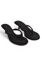 Women's Comfortable Sole New Season Faux Leather Short Heeled Flip Flops