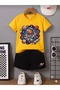 Summer Children's T-Shirt Shorts Unisex (Space Squirrel Printed)