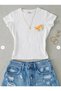Women's Lycra Bat Sleeve Crop T-Shirt, Fitted at the Waist, Stretchy Fabric