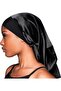 Satin Edge Pocket Bonnet, Black, One Size - 5