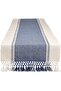 Dobby Stripe Woven Table Runner, 13x72-inch, French Blue | Woven Decorative Table Runner