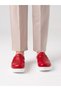 Red Women's Doctor Nurse Medical Gold Fit Genuine Leather Sabo Slippers - 3