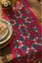 Fuchsia Turquoise Floral Pattern Premium Decorative Runner – Soft Flowing Fabric, Vibrant Color Modern & Ethnic Design Table Runner - 2