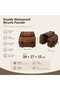 Khaki waterproof double pannier canvas. - 3