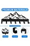 Metal key holder, wall-mounted key hook, self-adhesive storage rack, suitable for apartments, homes, kitchens, offices, decorative (black, 26 x 10 cm) - 5
