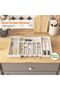 Silverware Drawer Organizer,Expandable Utensil Tray for Kitchen,Adjustable Utensil Organizer,C - 7