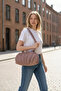 Hand Knitted Bag Women's Shoulder Bag Straw Look Handmade Daily Handbag Stylish Design - 3