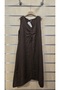Italian Sleeveless Linen Dress with Gathered Collar