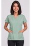 Women's V-Neck Bat Sleeve Biscuit, Mildew Green, Purple, Orange Belinda Fabric Scrubs Single Top