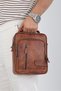 Men's Vintage Genuine Leather Messenger Bag with Adjustable Strap and Multiple Compartments Shoulder and Hand Bag - 7