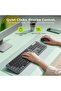 مجموعة لوحة مفاتيح وماوس بلوتوث، COE202 2.4G USB + بلوتوث مزدوج، أغطية مفاتيح دائرية لطيفة، كاملة الوظائف - 4