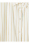 Xside Beige Striped Muslin Oversize Women's Shirt - 6