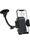 Gooseneck Universal 360° Car Phone Mount – Windshield & Dashboard Holder with Strong Suction