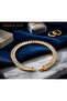 Gold Color Zircon Stone Baguette Model Steel Bracelet