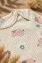 Cotton Camisole Salmon Sheep Patterned Baby Set - Long Sleeve Bodysuit and Bottom Baby Set - 4