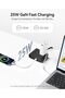 وصلة تمديد كهربائية بقوة 20 واط مع منافذ USB، مقبس تمديد ثنائي المنافذ مع منفذين USB-C ومنفذين USB-A، طول 1.6 متر - 2