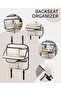 Backseat Car Organizer, Car Back Seat Organizer with Foldable Tray, Cup Holder, Tissue Holde - 3