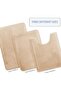 Bathroom Rug Sets, Ultra Soft Non Slip Absorbent Memory Foam Bath Mat Set with PVC Backing, E - 4