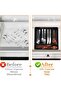 Silverware Organizer with Lid, Plastic Cutlery and Flatware Storage Box for Spoons Forks Knives Hold - 5