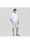 Men's Slim Twill Bermuda Shorts with Stretch Waist