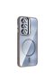 Galaxy A56 Case with Camera Stand, Magsafe Supported, Transparent Back, Silicone - 6