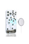 iPhone 16 Pro Case Liquid Glitter Patterned Magsafe Camera Raised Silicone - 6