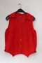 Pomegranate Flower Shirt Collar Sleeveless Buttoned Casual Linen Look Woven Blouse 58 56 - 2