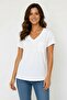 V-Neck Pocketed Oversize Tshirt