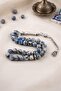 Natural Apatite Stone 33 Prayer Beads with Metal Tassels 8mm Sphere Cut 902850 - 2