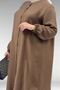 68047 Plus Size Buttoned Double Tensel Tunic - Tan - 2