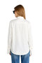 White Poplin Shirt with Accessory Detail |   Ek1001611120 - 5