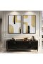 Signtouch Grey Blue Floral Ink Wrap Framed Canvas Wall Art Set of 3 30x40 cm - 2