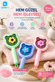 Children's Hair Brush 20 cm Floral Beaded Detangling Comb - 3