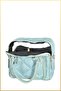 Saly Women's Quilted Written Parachute Fabric Hand and Shoulder Bag - Mint Green - 5